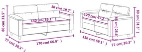 2 pcs conjunto de sofás c/ almofadões couro artificial cinzento