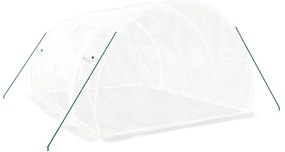Estufa com estrutura de aço 12 m² 4x3x2 m branco
