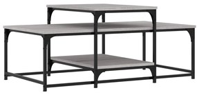 Mesa de centro 102x60x45 cm derivados madeira cinzento sonoma