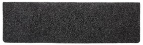 Tapetes de escada 5 pcs 65x21x4 cm agulhado cinzento