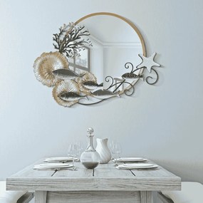 ESPELHO DE PAREDE PEIXE 88,9X7,6X65,4 CM MULTICOLORIDO