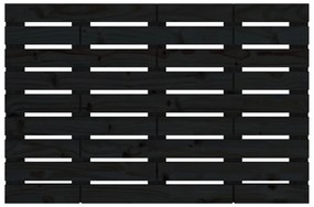 Cabeceira de parede 106x3x63 cm madeira de pinho maciça preto