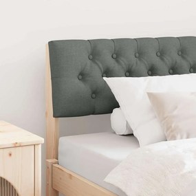 vidaXL Cabeceira estofada Cinza Escuro 100 cm