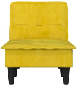 Chaise longue veludo amarelo