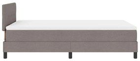Cama Box com Colchão &amp; LED Taupe 120x200 cm em Tecido