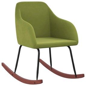 vidaXL Cadeira de baloiço veludo verde-claro