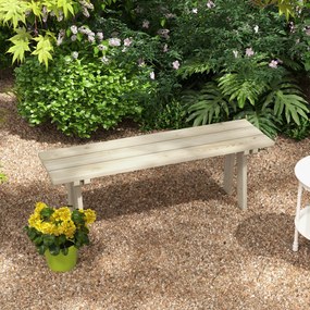 Banco de Madeira de 2 Lugares Capacidade 220 kg Banco de Jardim para Pátio Terraço Piscina 130x38x45 cm Natural