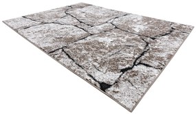 Tapete moderno COZY 8985 Pavimentação tijolo, pedra - Structural dois níveis de lã castanho