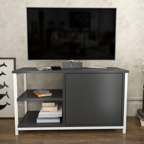 Móvel TV Muskegon – Branco Antracite – 89,6 x 35,3 x 50,8 cm