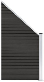 Painel de vedação 95x(105-180) cm WPC cinzento