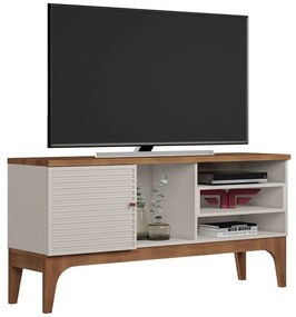 Móvel TV LISBOA – 136x36,5x67,3 cm – MDP Casca de Ovo e Matte com Port