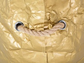 Pufe poltrona dourado DROP Beliani