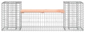 Banco jardim design gabião 183x41x60,5cm madeira douglas maciça