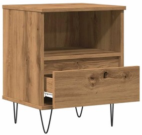 Mesa cabeceira 40x35x50 cm derivados madeira carvalho artisiano