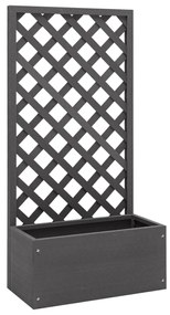 vidaXL Vaso/floreira com treliça WPC 65x30x135 cm