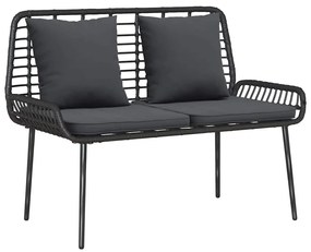 Conjunto de Jantar para Jardim 3 pcs Preto, Antracite