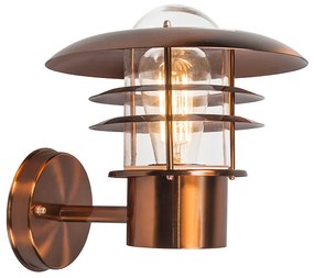 Candeeiro de parede vintage para exterior em cobre IP44 - Prato Retro,Art Deco