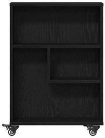 Carrinho de Armazenagem Estreito vidaXL Carvalho Preto 48x13x68 cm Mad