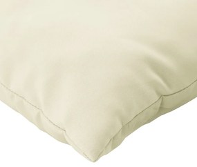 Almofadões de paletes 3 pcs tecido creme