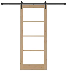 Porta Deslizante vidaXL com Conjunto de Ferragens 'ORKDAL'86x211 cm