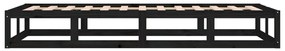 Estrutura cama pequena solteiro 75x190 cm madeira maciça preto