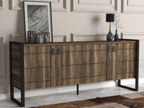 Aparador Lost – Nogueira (180 x 77,6 x 44,5 cm) | Estilo Moderno com F