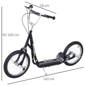 HOMCOM Trotinete para Crianças acima de 5 anos Scooter de 2 Rodas Gran