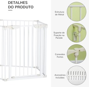 PawHut Barreira de Segurança para Animais de Estimação Barreira Dobráv