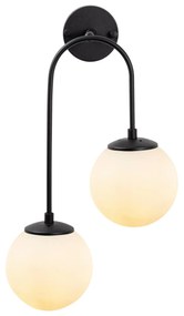 Candeeiro de Parede Jewel – Preto e Branco – 30 x 24 cm