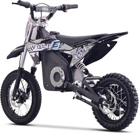 Mota Elétrica Infantil WOLF-E 1000W 36V com Bateria de Lítio, 3 Velocidades e Travões de Disco – Preta