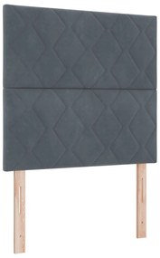Cama vidaXL Cinza Escuro 120x190 cm Veludo