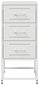 Mesa de cabeceira 36x39x78 cm aço branco