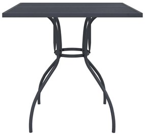5 pcs conjunto de jantar para jardim rede de metal antracite