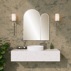 Espelho Decorativo Classe – Branco – 2x73x60 cm