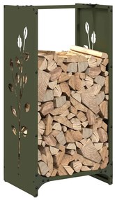 Suporte para lenha aço laminado a frio verde azeitona