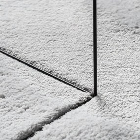 Tapete pelo curto macio e lavável HUARTE Ø 80 cm cinzento