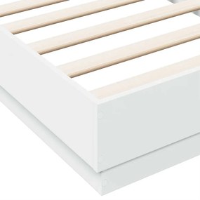 Estrutura de cama 90x190 cm derivados de madeira branco