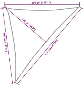 Para-sol estilo vela 160 g/m² 3x4x5 m PEAD verde-claro
