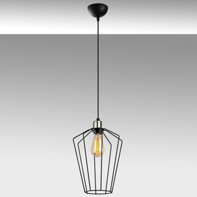Candeeiro de Teto Fener – Preto Níquel – 25 cm x 126 cm