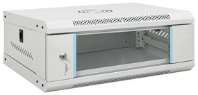 vidaXL Armário bastidor de parede 4U 19" IP20 53x40x21 cm
