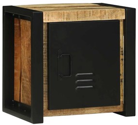 vidaXL Armário de Banheiro com porta Castanho Madeira de manga maciça