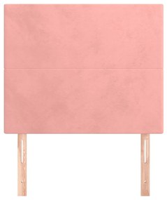 Cabeceira de cama 2 pcs veludo 80x5x78/88 cm rosa