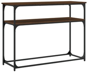 Mesa consola 100x35,5x75 cm derivados madeira carvalho castanho