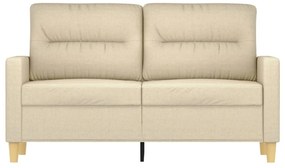 Sofá de 2 lugares tecido 120 cm cor creme