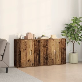 vidaXL Cristaleiras 2 pcs Madeira Velha 79x38x80 cm Madeira Derivada