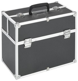 Caixa de maquilhagem 38x23x34 cm alumínio preto