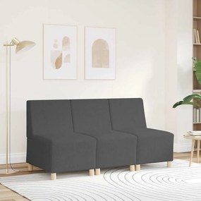 Poltrona sem braços 55 cm tecido corduroy cinzento-escuro