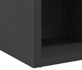 Fire Pit Preto 50 x 50 x 40 cm Aço
