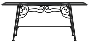 Banco para árvore 110 cm aço preto