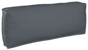 vidaXL Almofada de palete para encosto Antracite 120 x 40 x 12 cm
